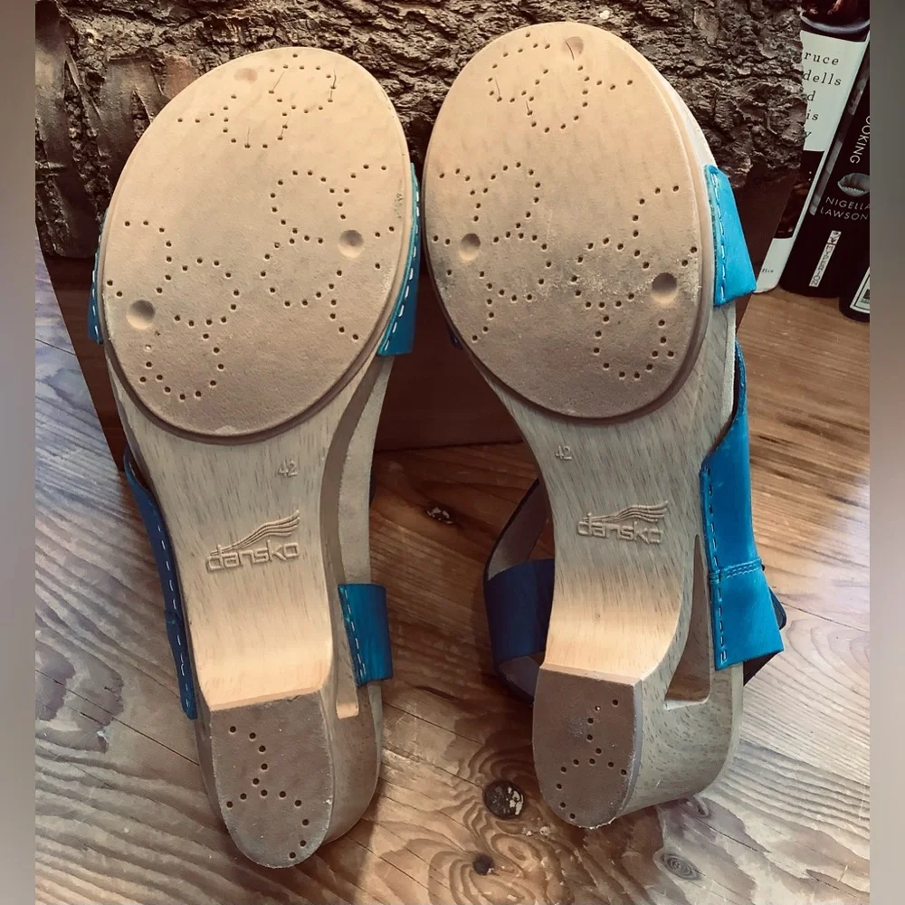 DANSKO WOOD TASHA HEEL SANDAL EU 42 - US 11 - Picture 5 of 6